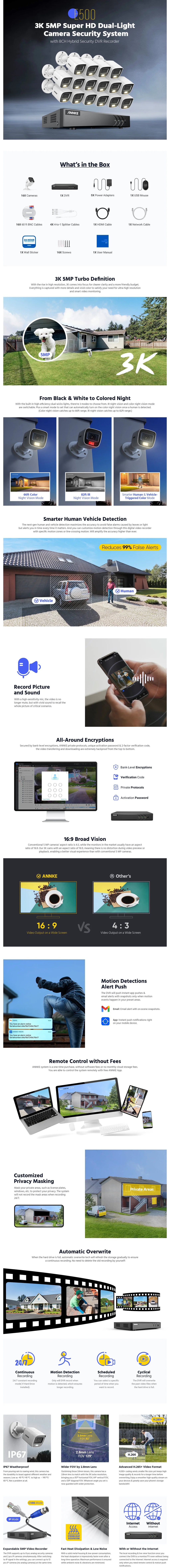 Audio Security  System Color Night Vision Camera