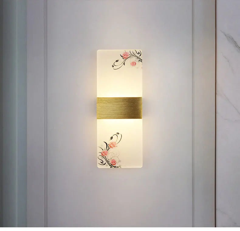 6W 10W LED Chinese Style Printing Wall Light