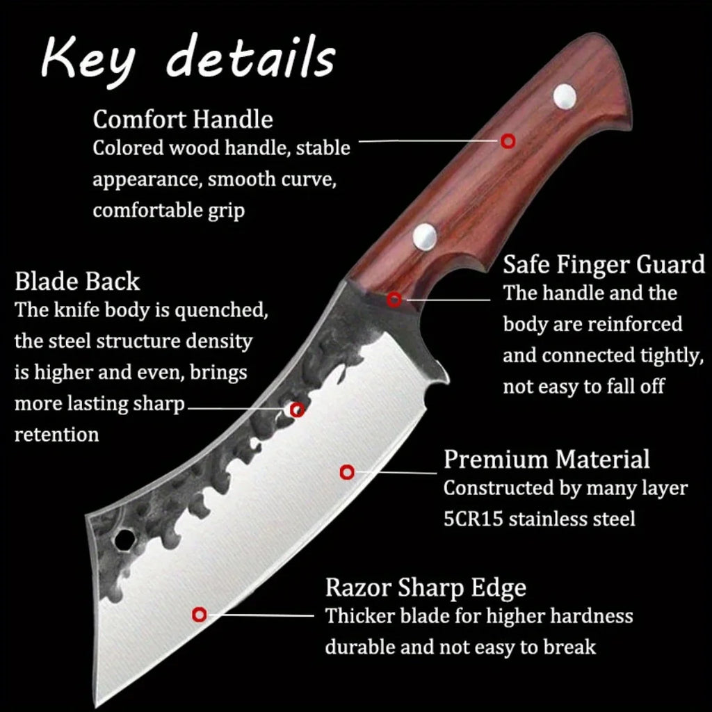 1-6PCS Stainless Steel Kitchen Knives Set