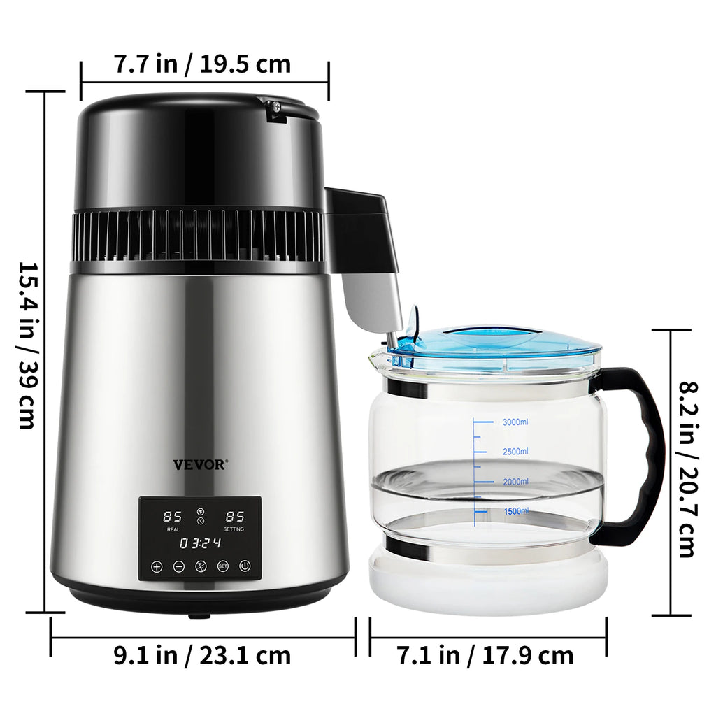 Water Distiller Purifier Filter Dispenser Overheat Protection