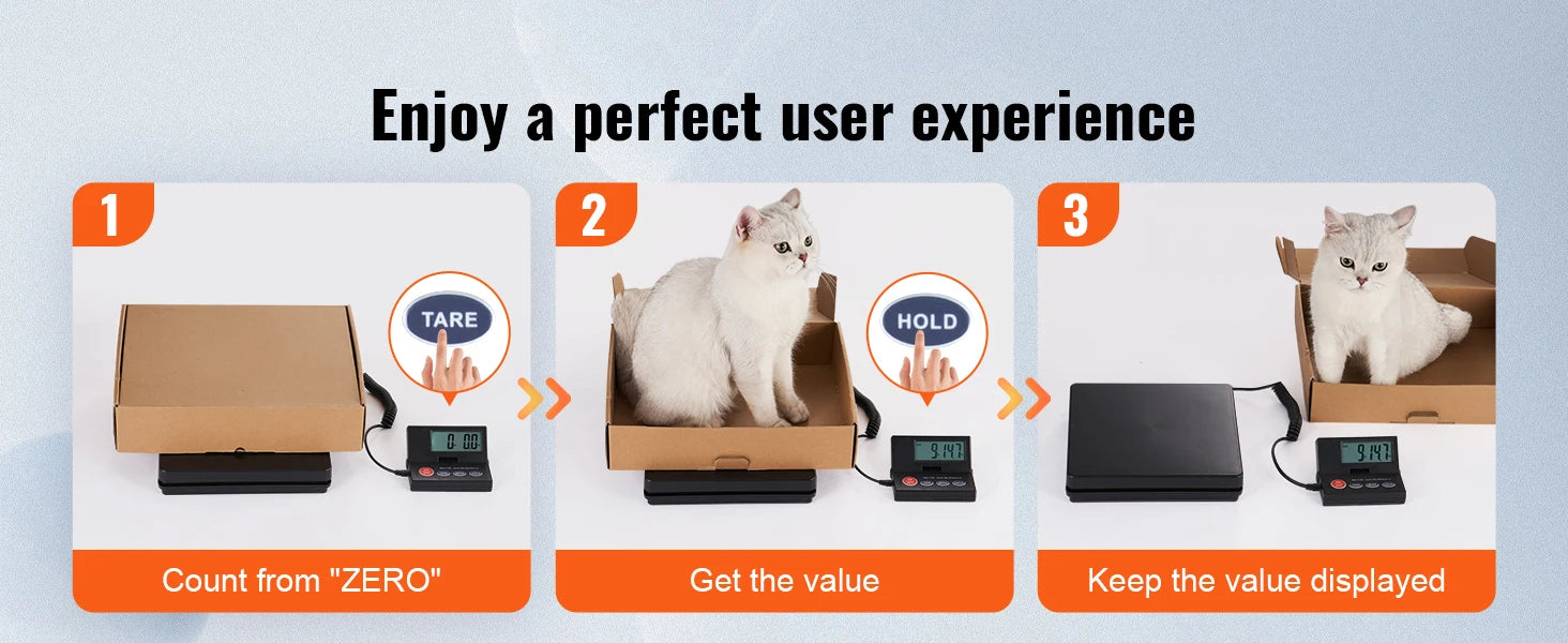 110 lbs Digital Postal Shipping Scale with Time