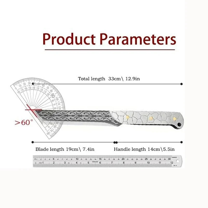 Stainless Steel Forged Chef Knives with Sheath