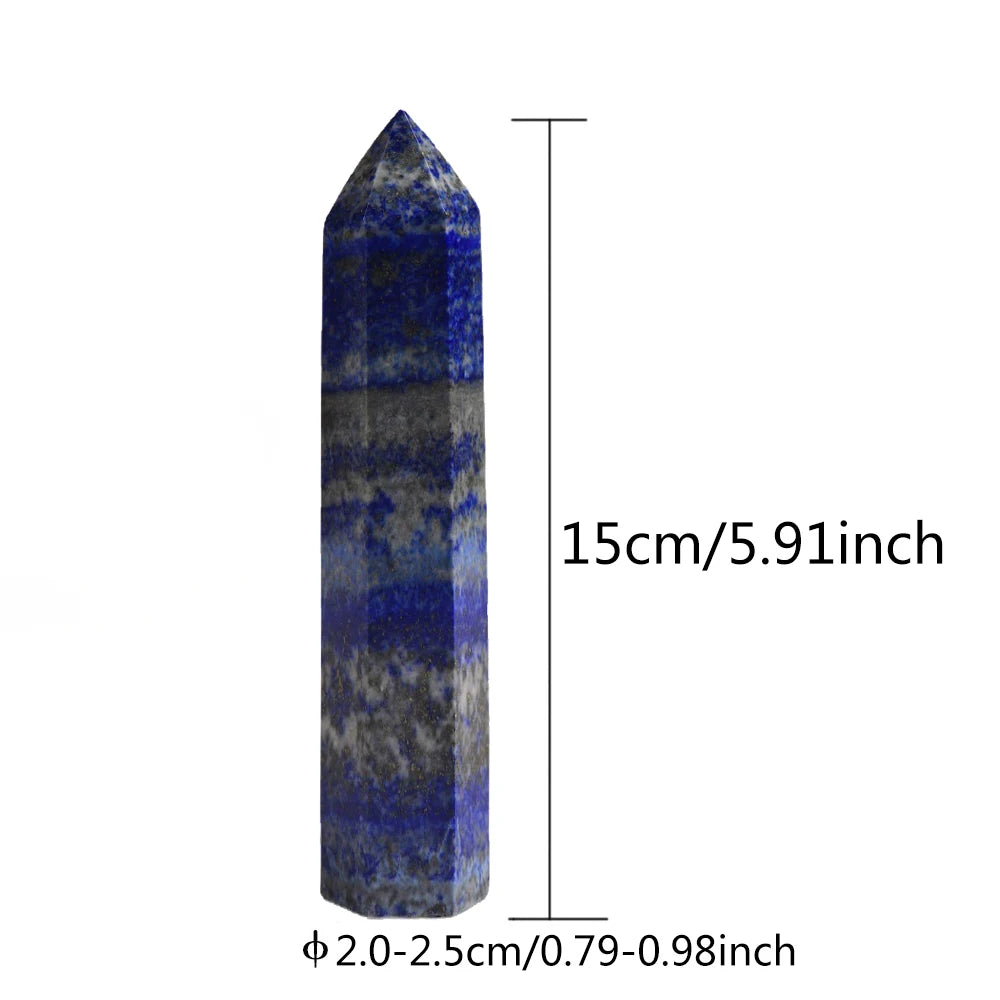 Genuine Lapis Lazuli, Point Tower, 15cm Tall