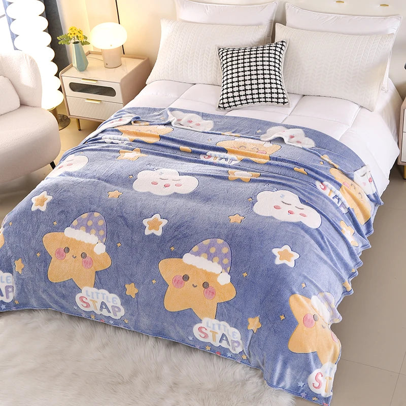 Flannel Blankets, Soft Comfortable, Various Colors, Patterns, Sizes