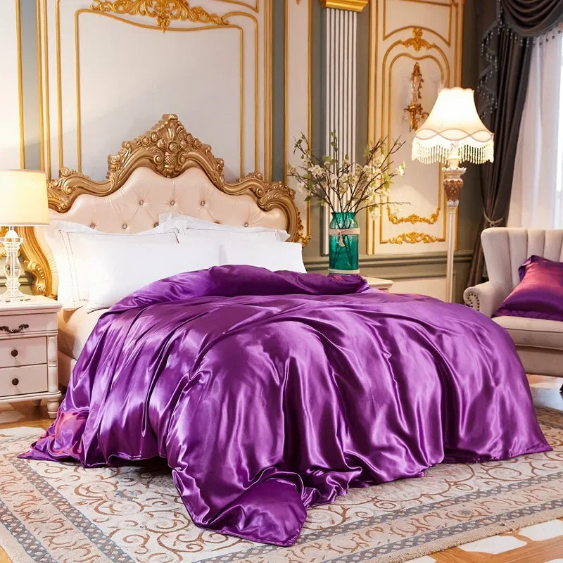 Satin Bedding Set, Duvet Cover, Bed Sheet, Pillowcase,