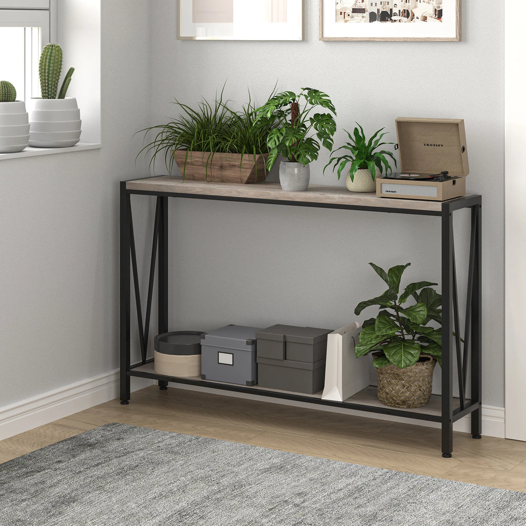 Console Table, 2-Tier with Shelf