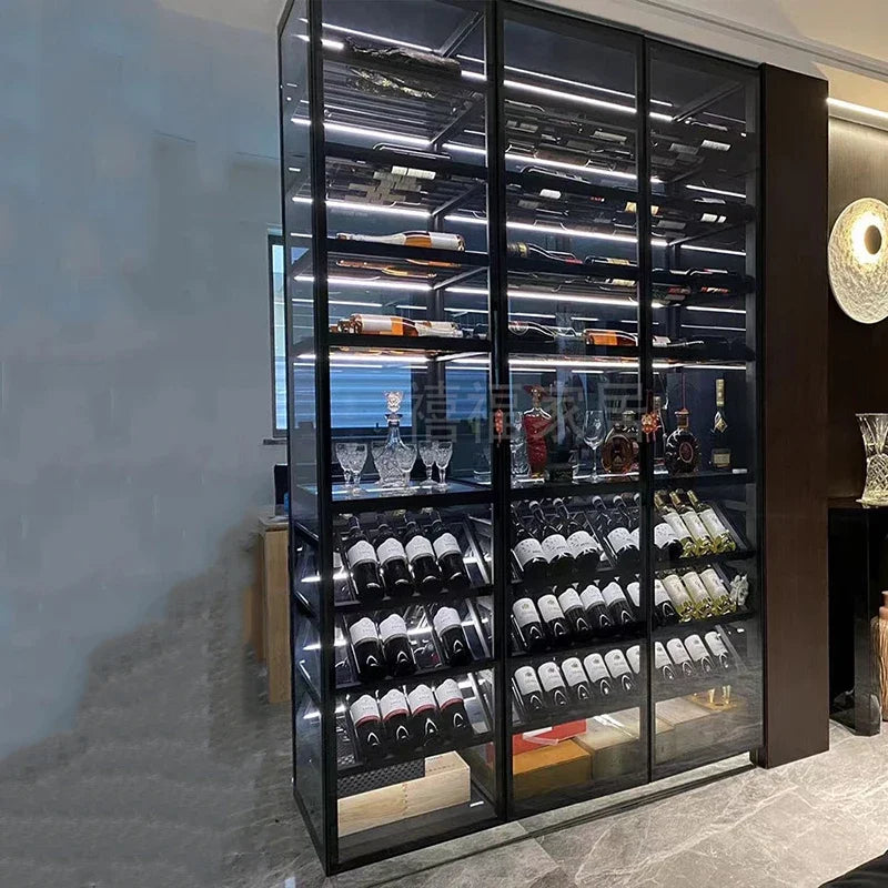 Showcases Cellar Wine Cabinets Rack Shelf Glass Bar Counter Wine Cabinet Liquor Living Room Vitrina De Cristal Storage Furniture