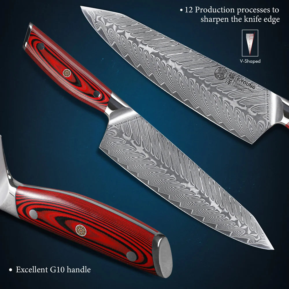 8.2" Professional Damascus Steel Kitchen Knife