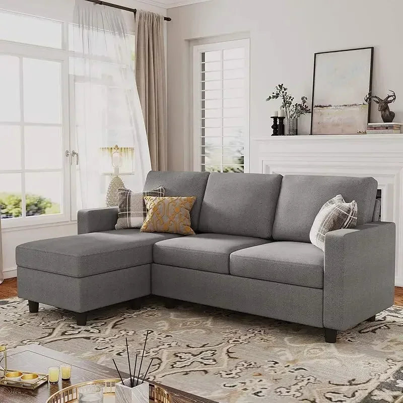 L Shaped Couch with Reversible Chaise.