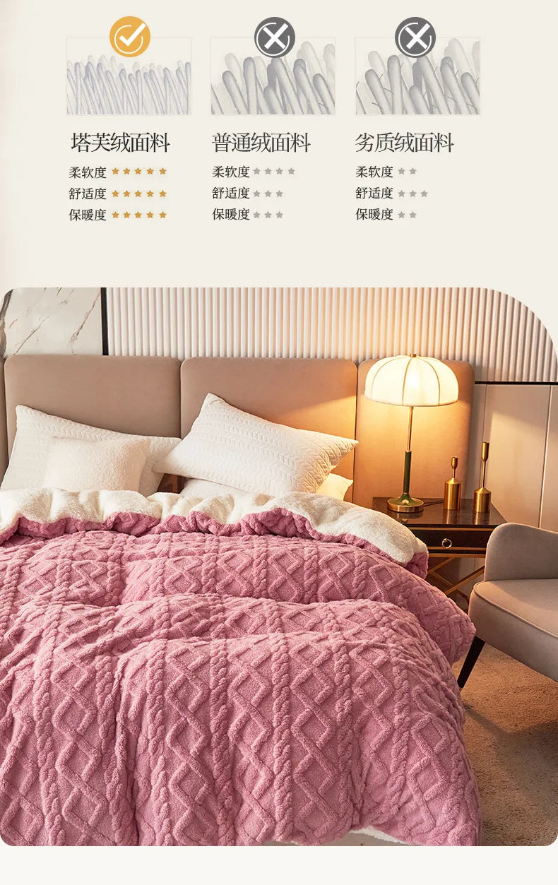 Artificial Fleece, Quilt Blanket, Various Colors, Sizes