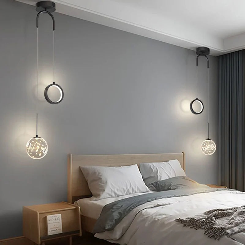 Starry Sky Projection Style Circular Led Pendant Light