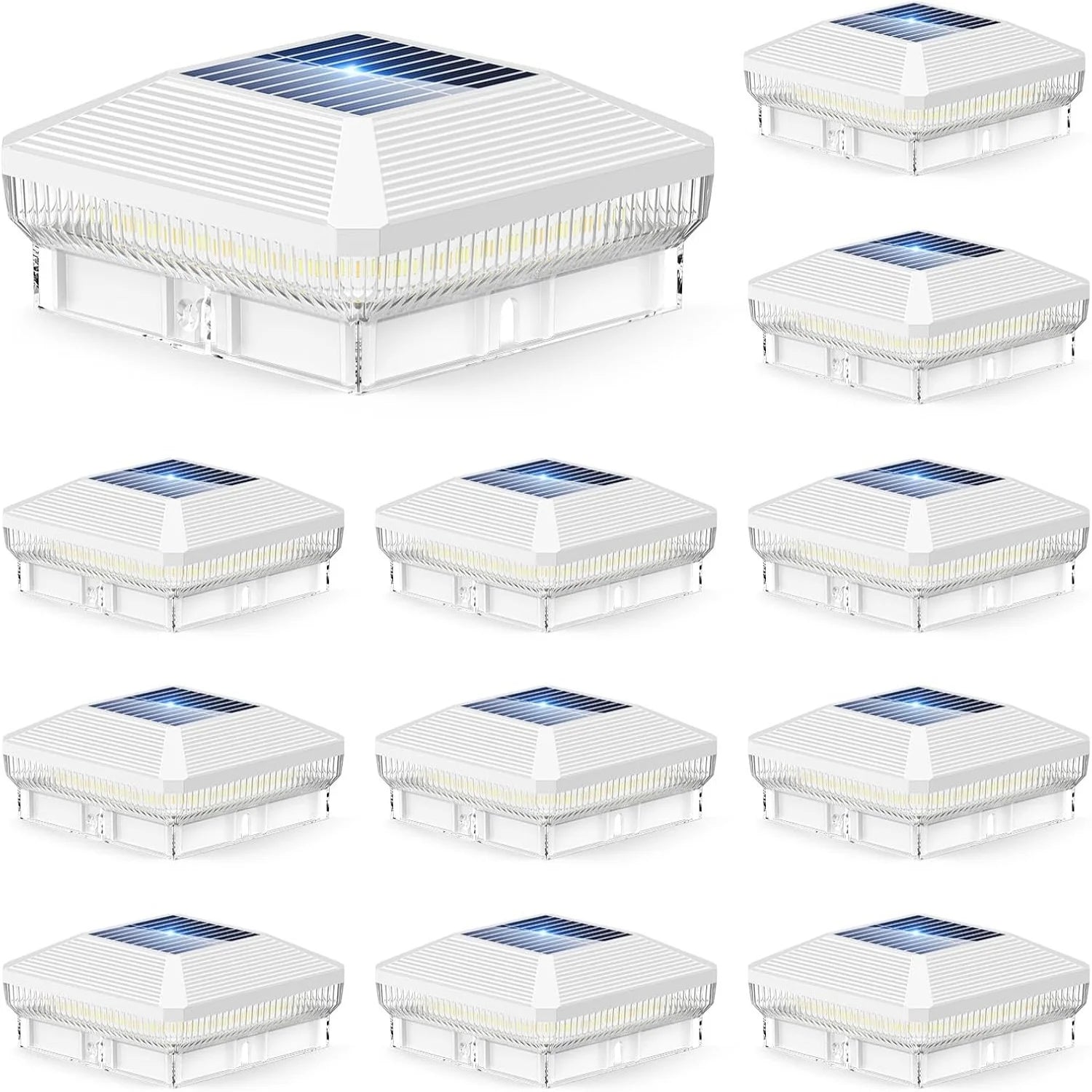 "Solar 40-LED 30-Lumen 4x4 Fence Lights
