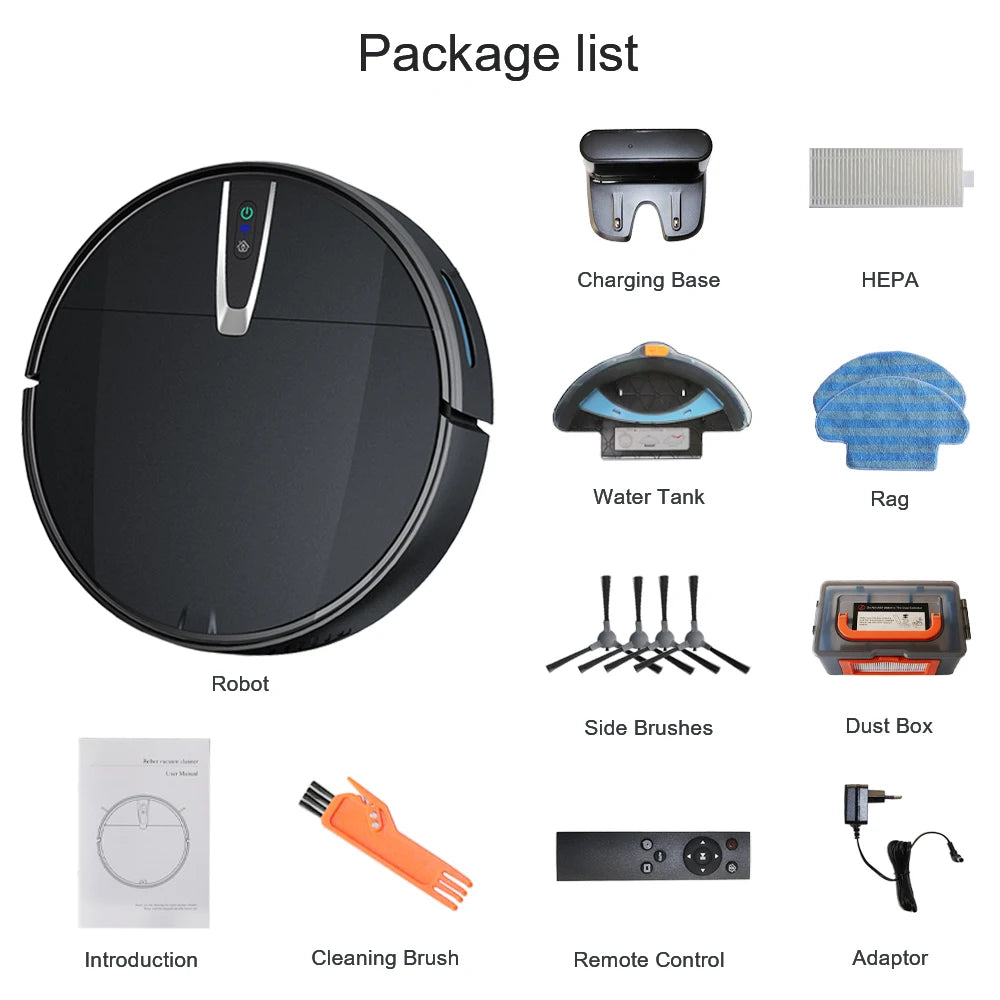 Robot Vacuum, Smart Mop, APP& Voice Control, Autocharge