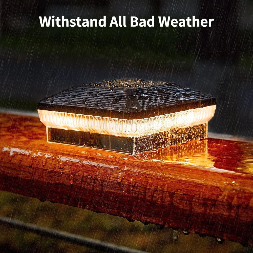 12 Pack 4x4 Solar Post Lights 30 Lumens