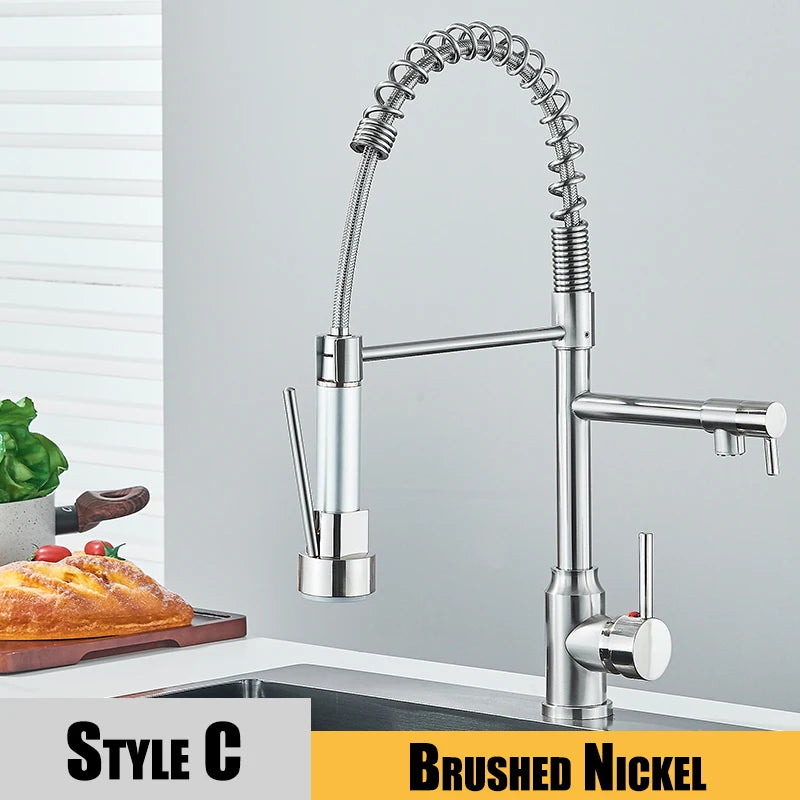 Sink Faucet Pull Down, Dual Spout