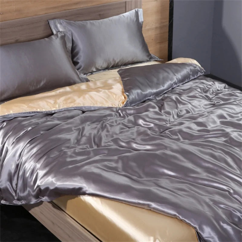 Satin Bedding Set, Duvet Cover, Sheets, Pillowcases