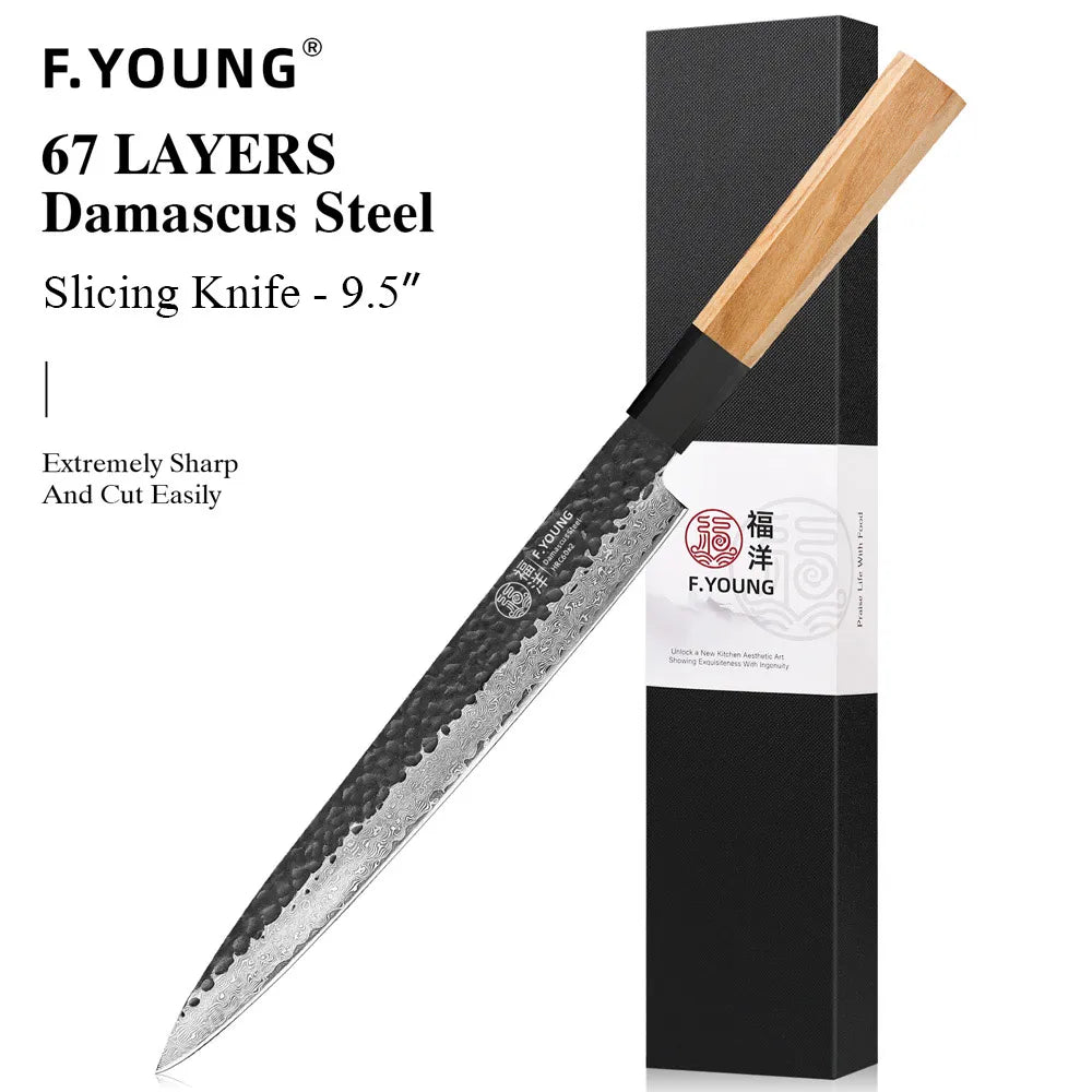 Damascus Steel Kitchen Knives, Japanese Hand Forged