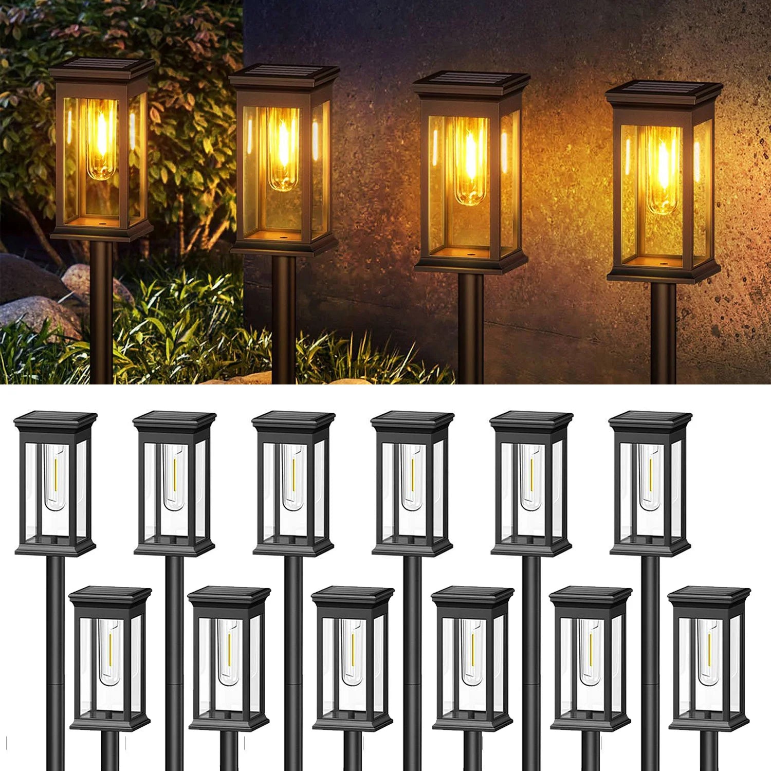 Solar Lights, Warm White, Yard/Garden Walkway