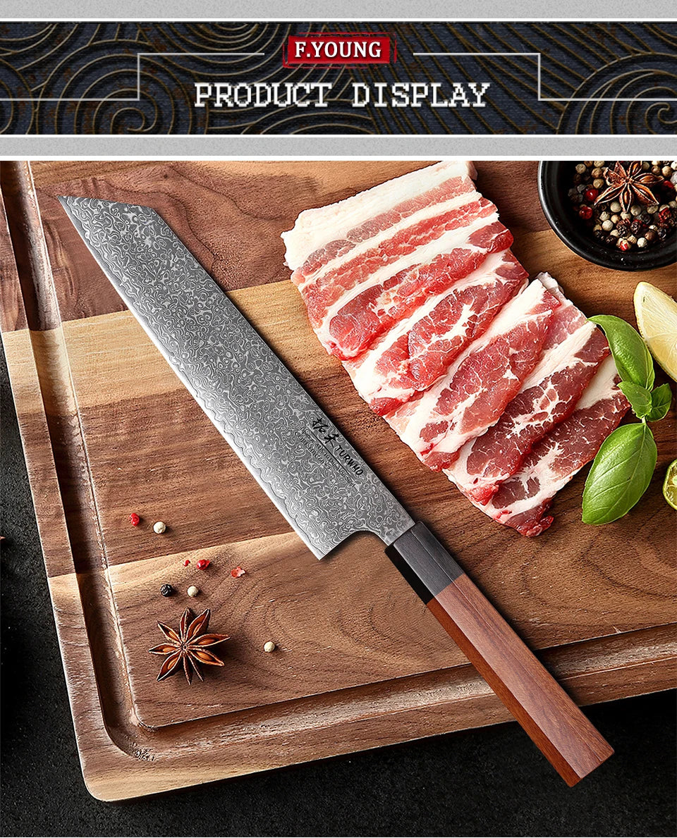 8.2-inch Japanese Kiritsuke Knife Damascus Steel