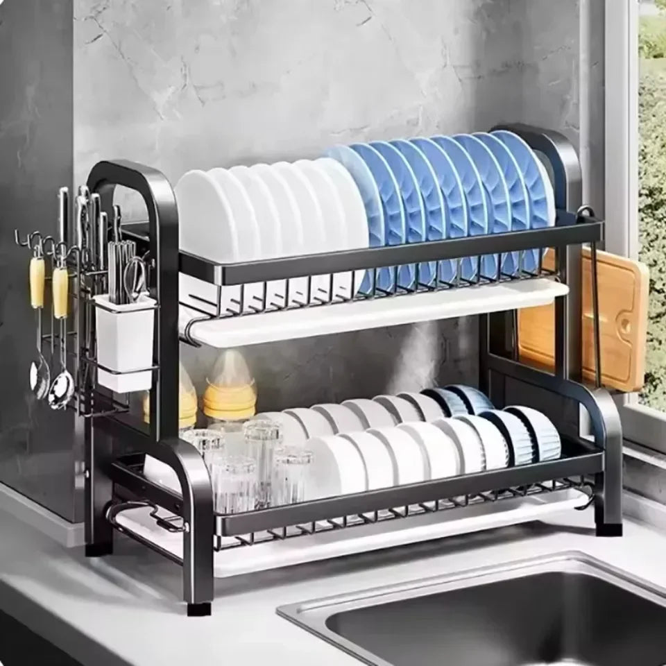 Dish Drying Rack Kitchen Dish Storage, Large Capacity