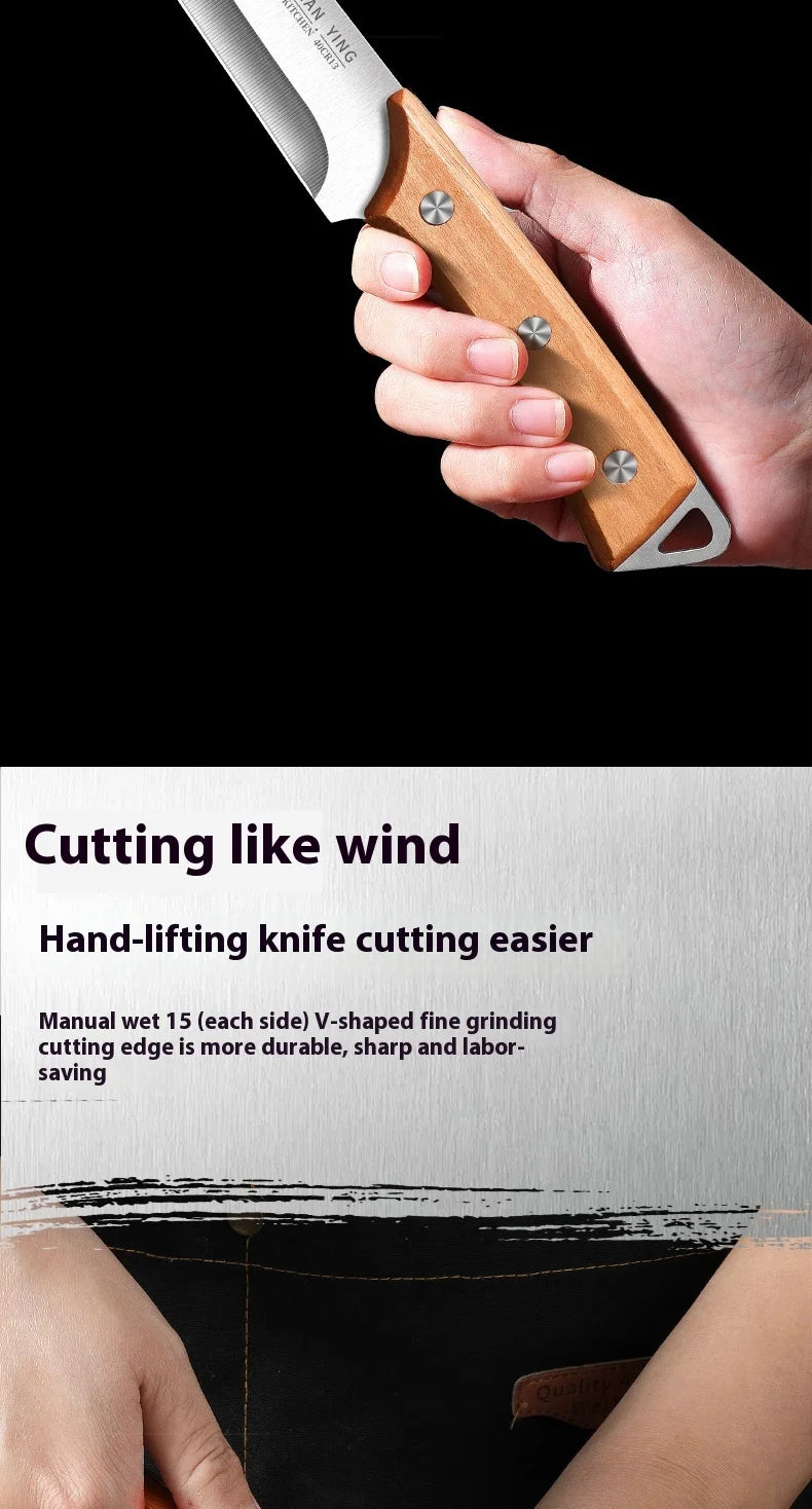 Forged Fillet Boning Knife, Meat Cleaver, Wooden Handles