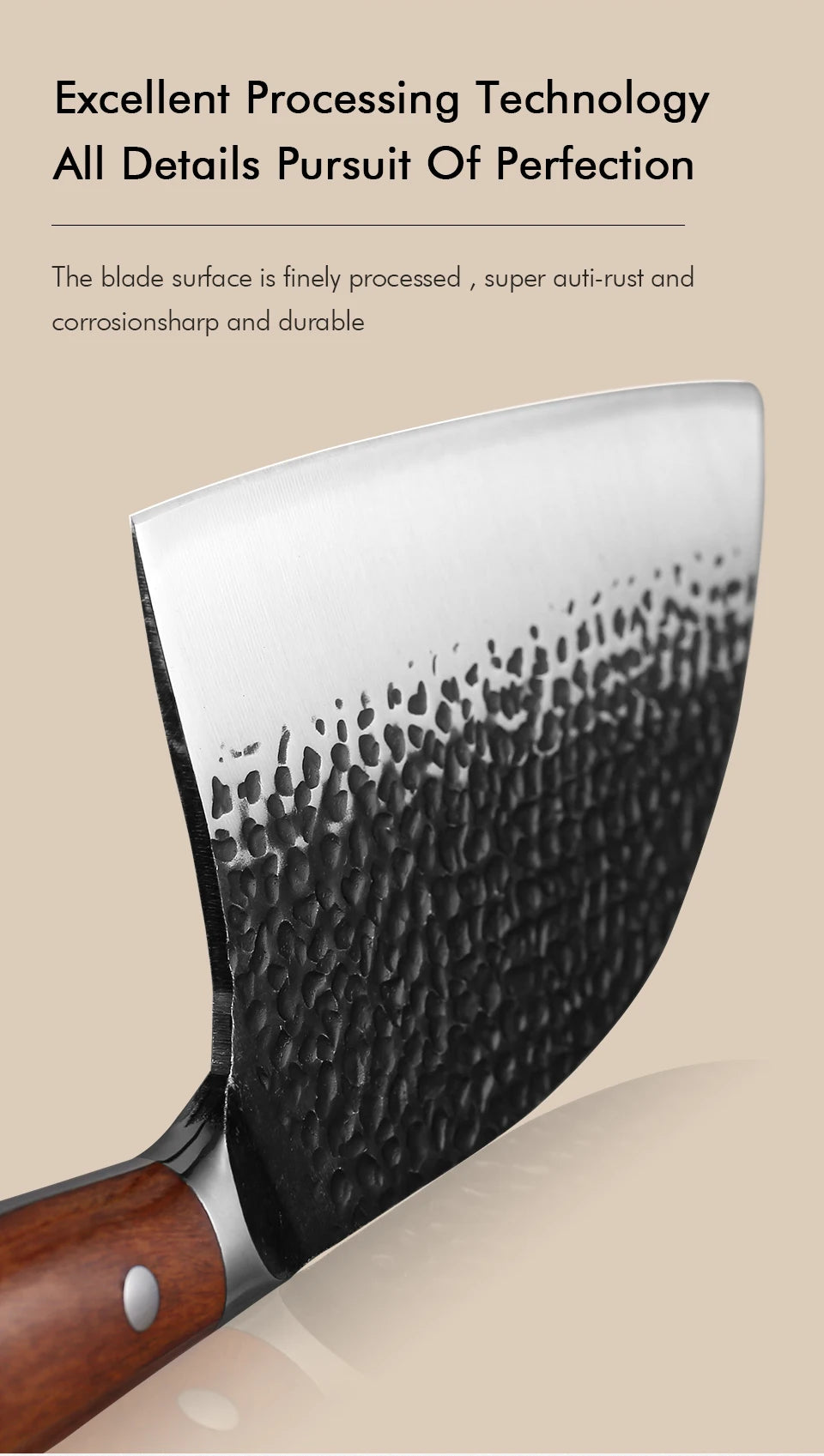 TURWHO 7" Japanese Hand Forged Butcher Knife