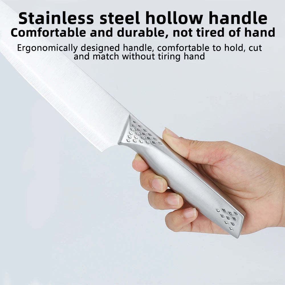 8pcs Kitchen Knives Set Stainless Steel With Block