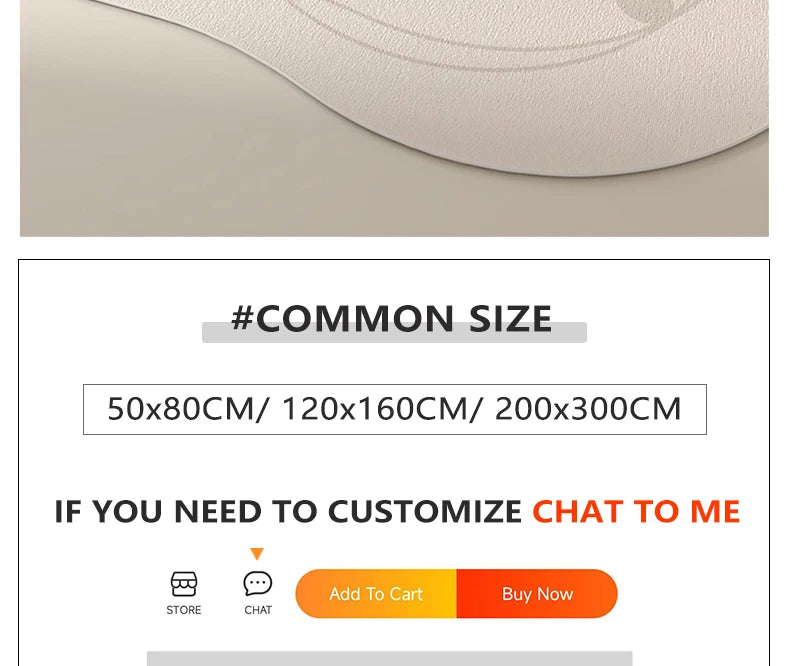 Living Room Rug, Big Size, Anti-slip