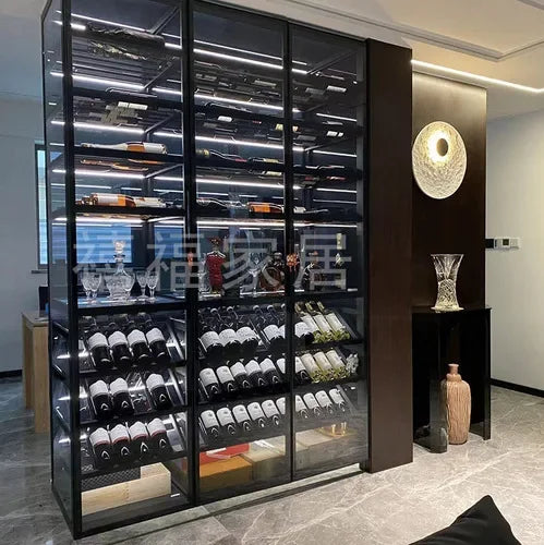 Showcases Cellar Wine Cabinets Rack Shelf Glass Bar Counter Wine Cabinet Liquor Living Room Vitrina De Cristal Storage Furniture