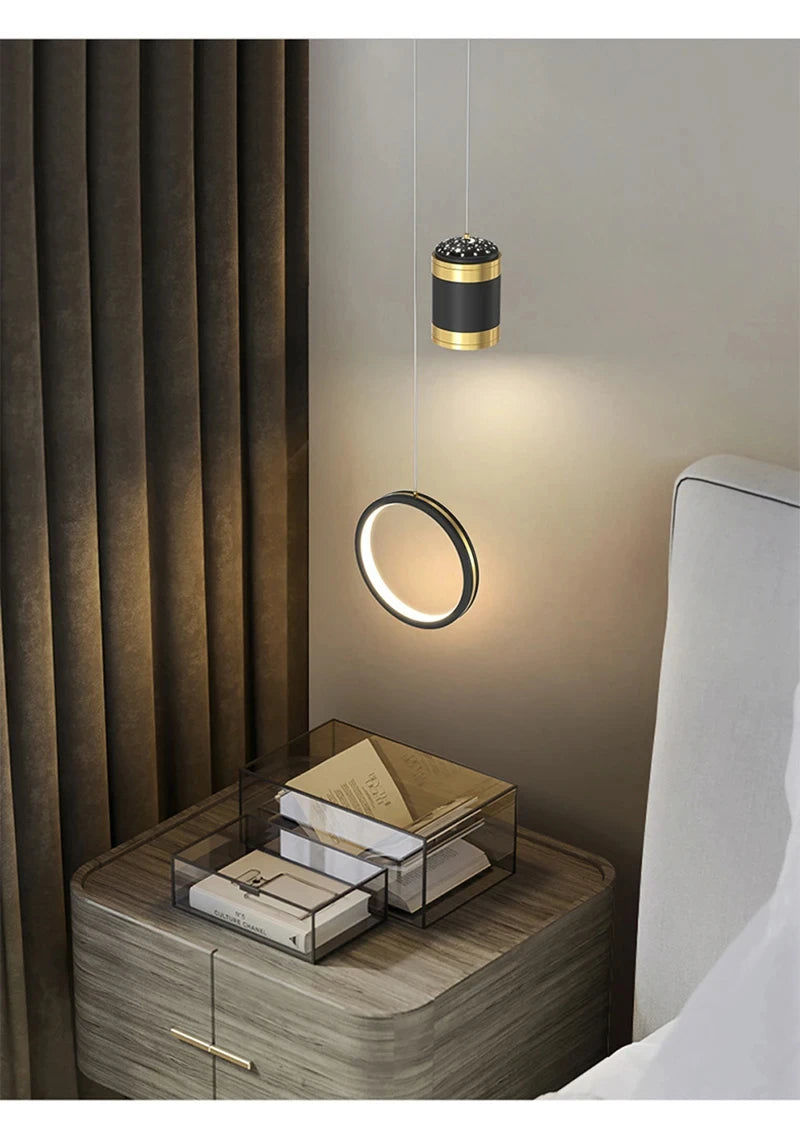 Starry Sky Projection Style Circular Led Pendant Light