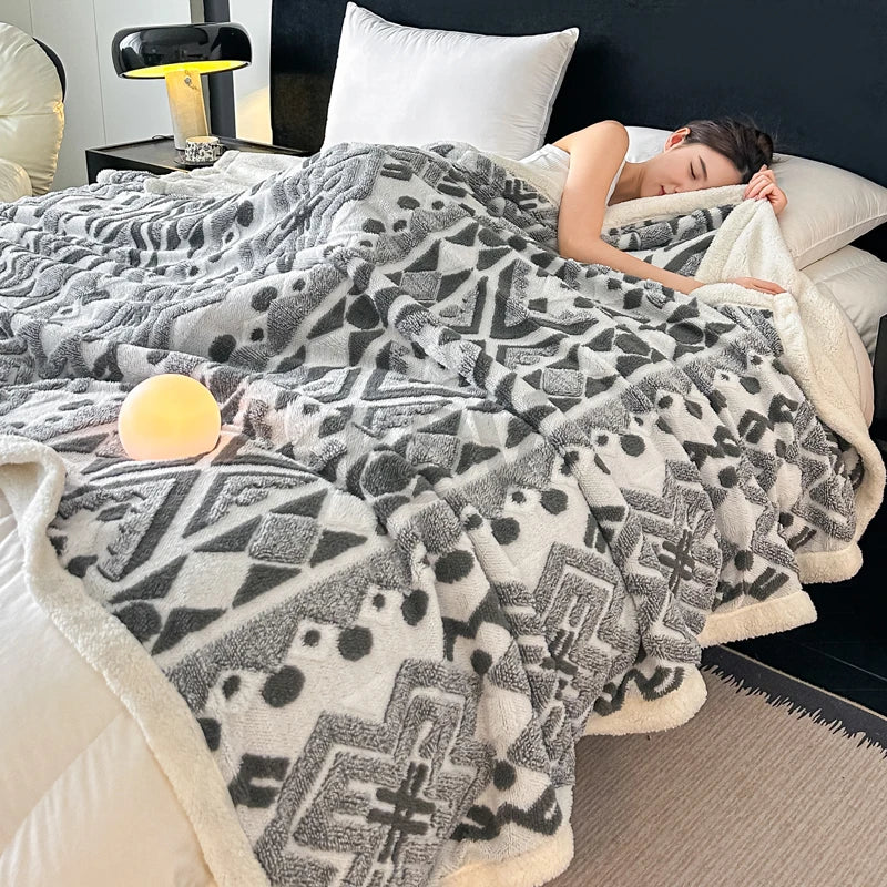 Fleece Blanket, Artificial Wool, Various Colors, Sizes