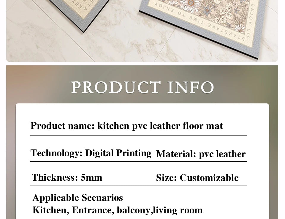 Floor Mat, Waterproof, Non-slip, Long Rug