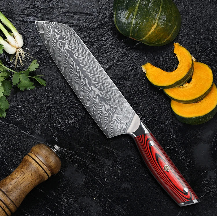 7 Inch Santoku Knife 67-layers Damascus Kitchen Knife