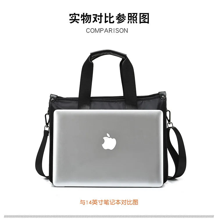 Business Briefcase Polyester Laptop Crossbody Bag
