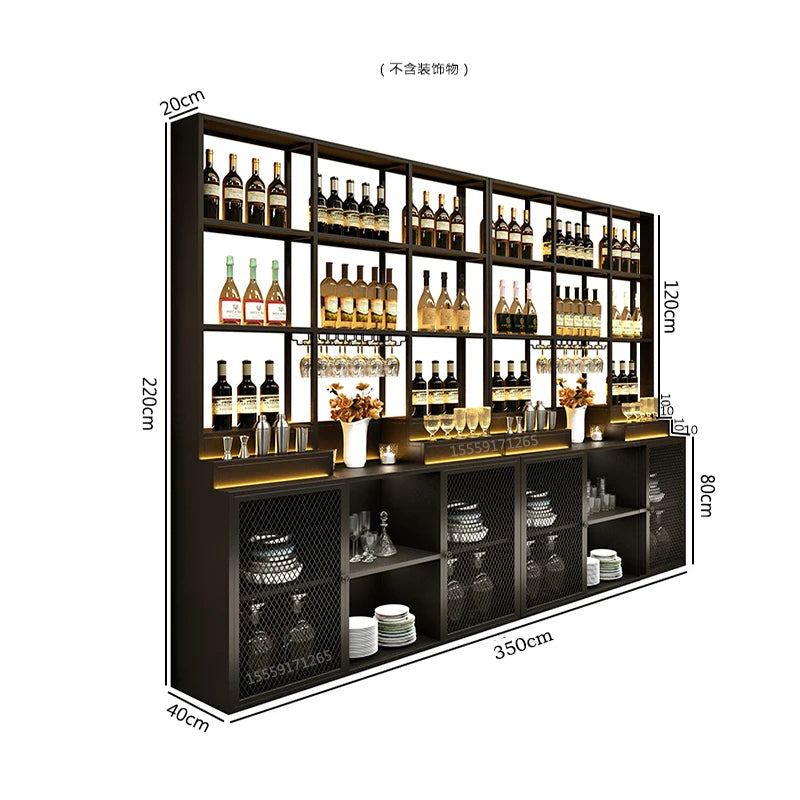 Standing Shelves Bar Cabinet Mobile Multifunctional Partitions Wine Cabinet Designer Nordic Armadi Aperti Drinking Bar Furniture