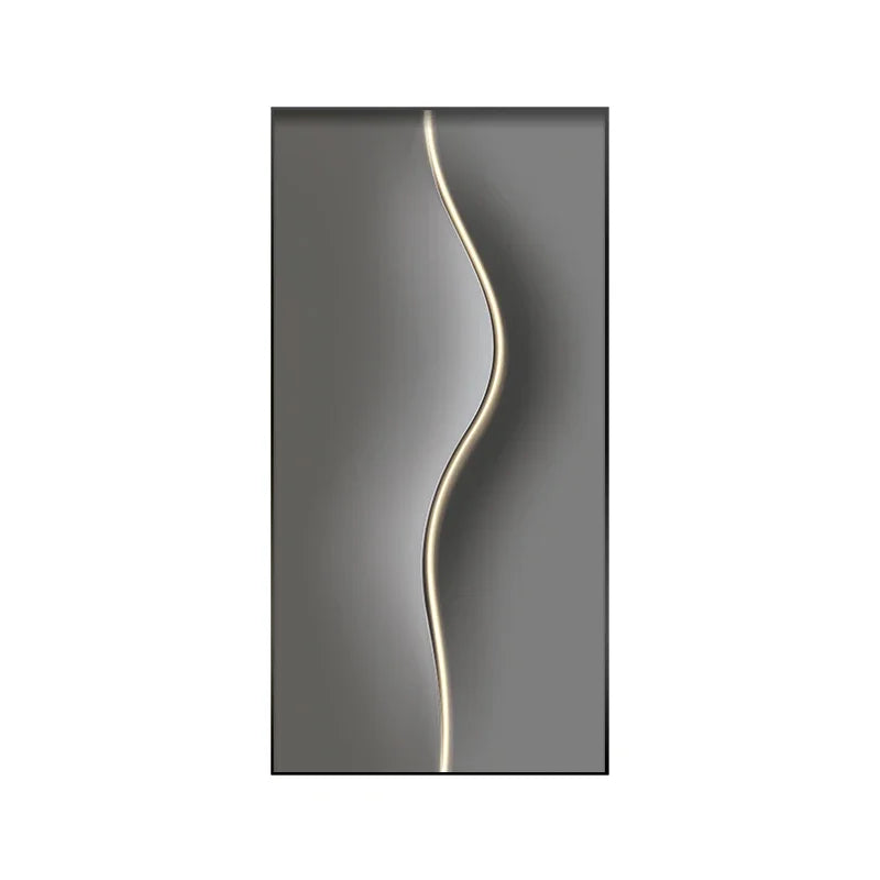 Abstract Line, Led Light, Hanging Mural Wall Lamp