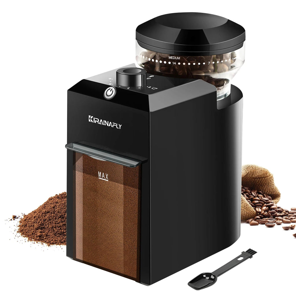 Burr Mill Coffee Grinder Electric, 28 Adjustable Gears