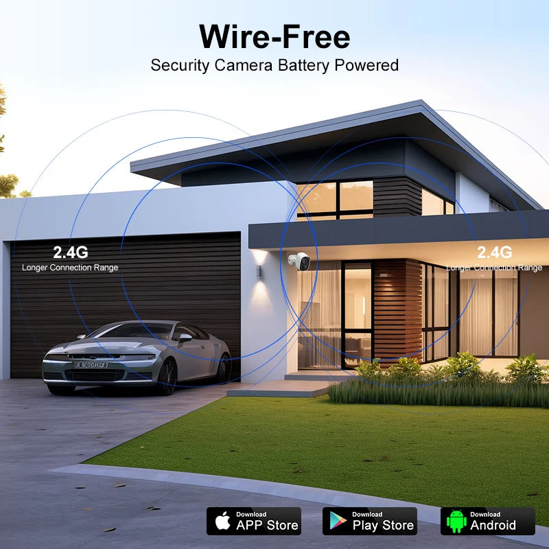 Wireless Solar-Powered Security Camera, PIR Motion Alarm