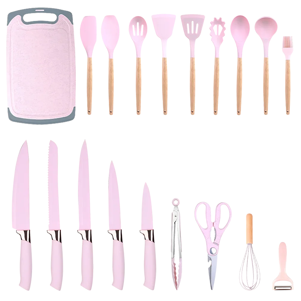 Heat Resistant Silicone Knives, Soup Spoon, Scissors, Peeler