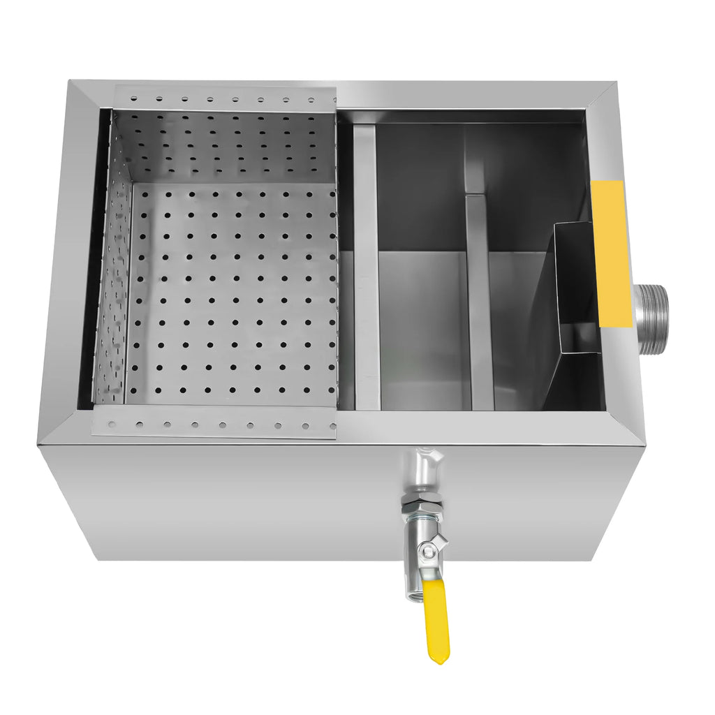 20L Stainless Steel Grease Interceptor w/Automatic Shut-off