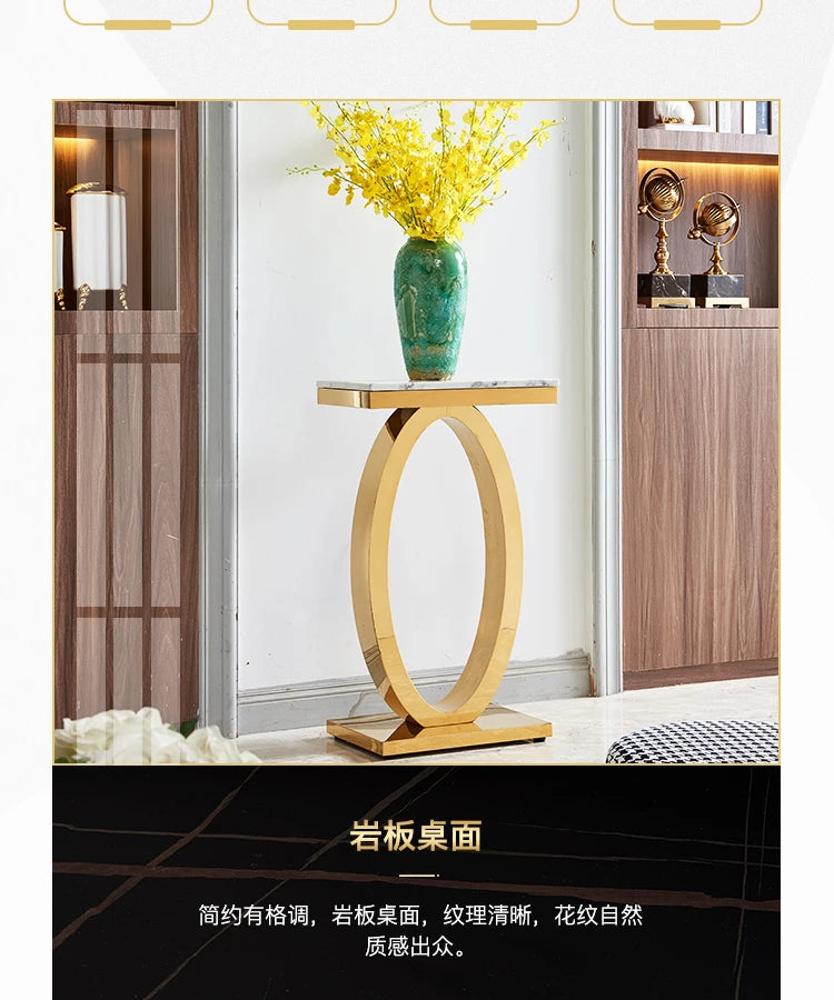 Metal Console Design Corner Table Living Room, Hallway