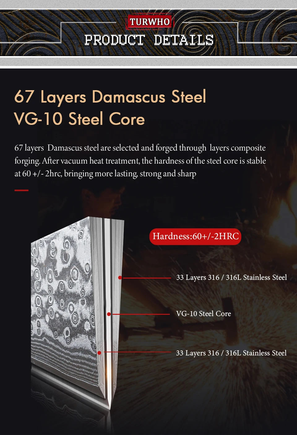 5" 67 Layer Damascus Steel Peeling, Vegetable Knife