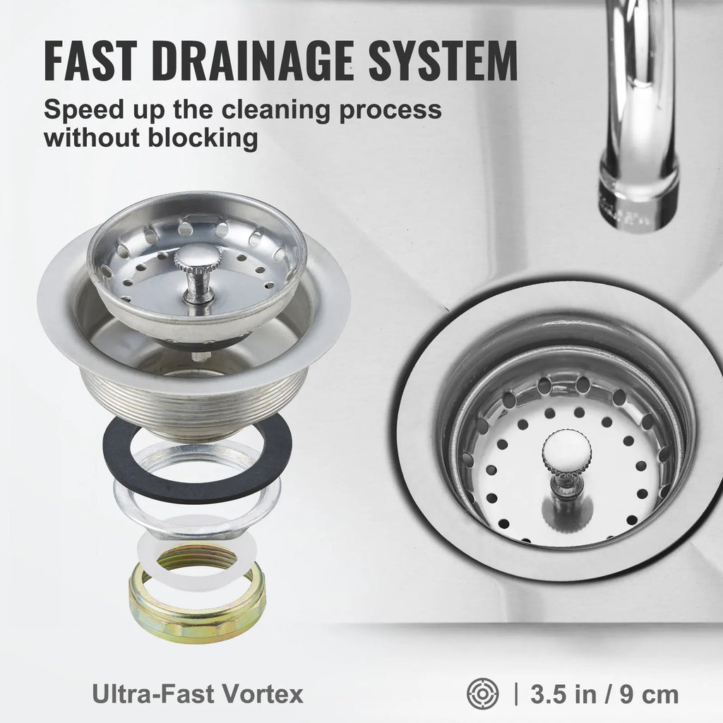 Kitchen Prep & Utility Sink w/Faucet