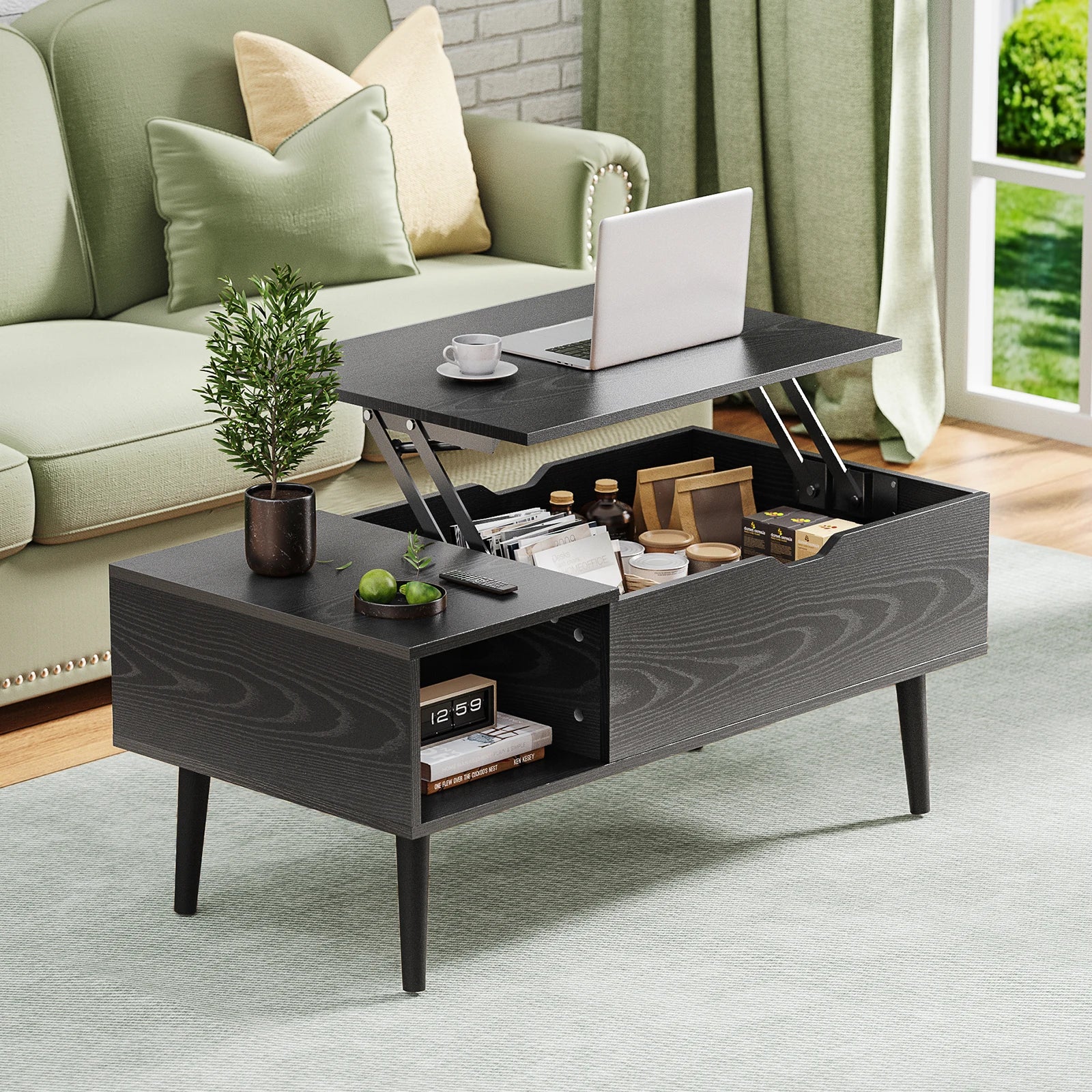 Lift Top Coffee Table, Desk, 39.37"x19.7"