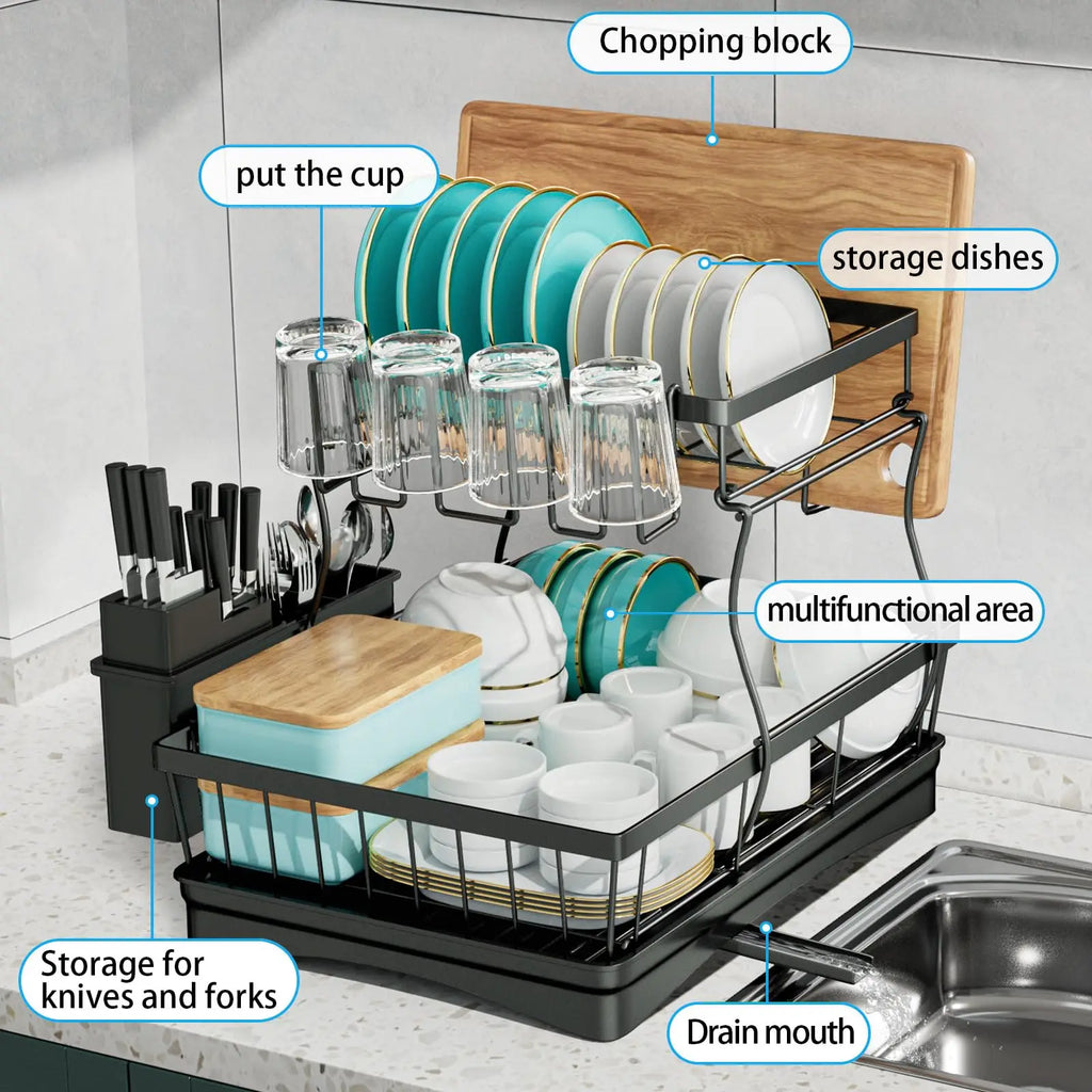 2-tier dish drying rack