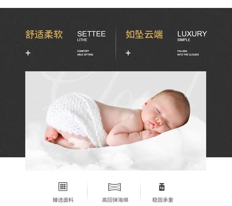 Simple Fancy Living Room Sofas, Large Gold