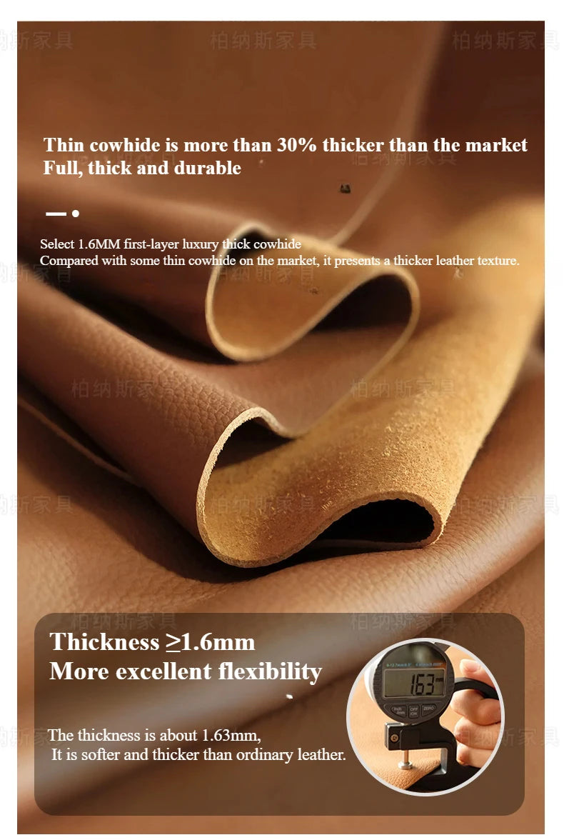 Genuine Leather Corner Sofa, Electric Reclining, Storage