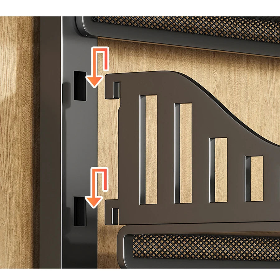 10-Tier Pantry Door Hanging Steel Storage Rack