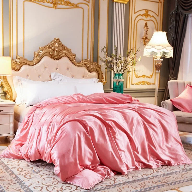 Satin Bedding Set, Duvet Cover, Bed Sheet, Pillowcase,