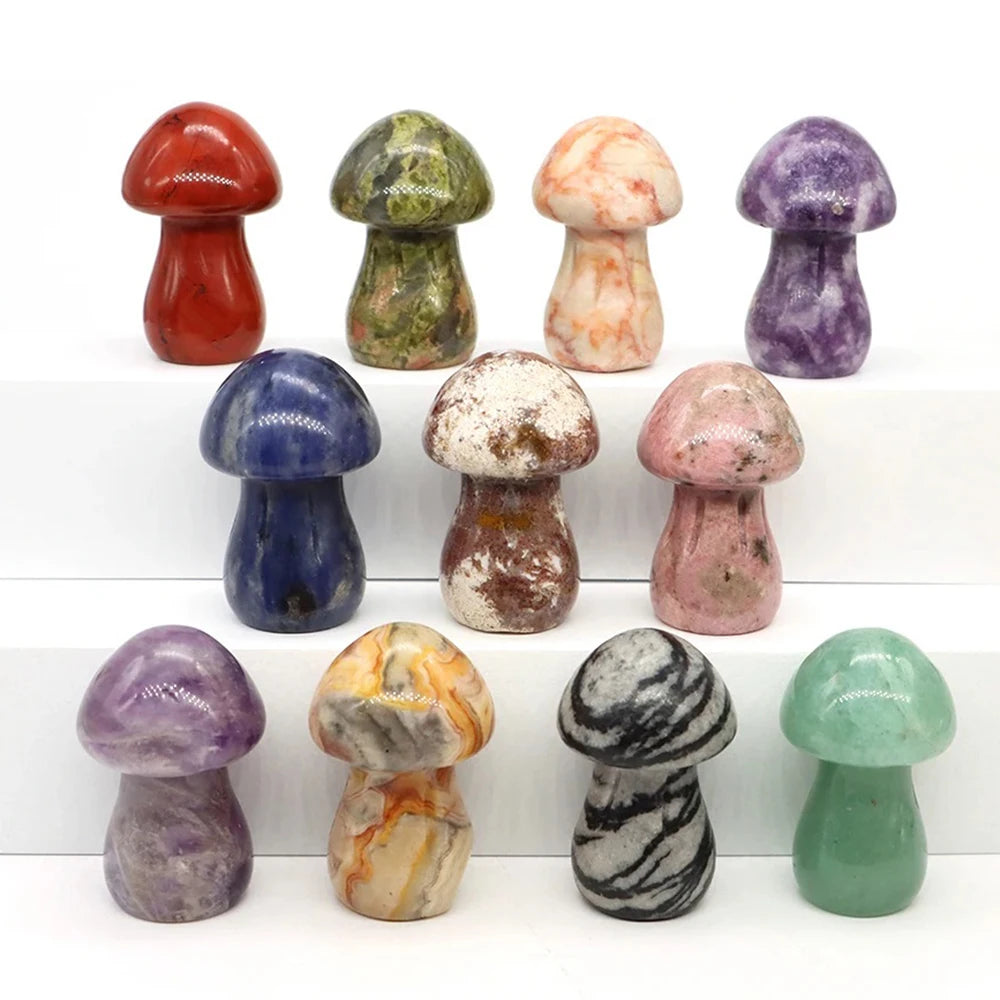 1.5" Crystal Mushroom Mineral Healing Home Decoration